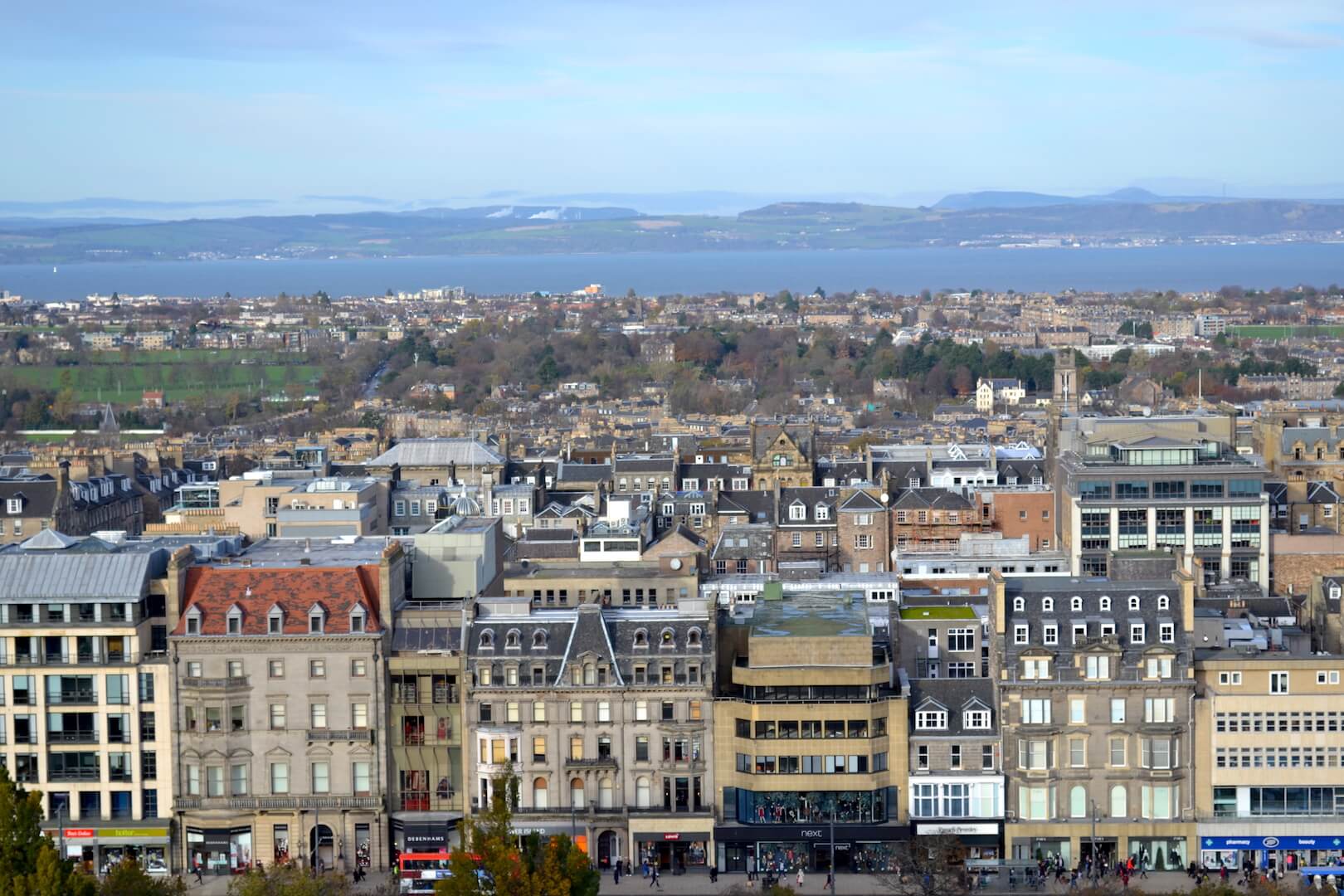 The view from Edinburgh Castle