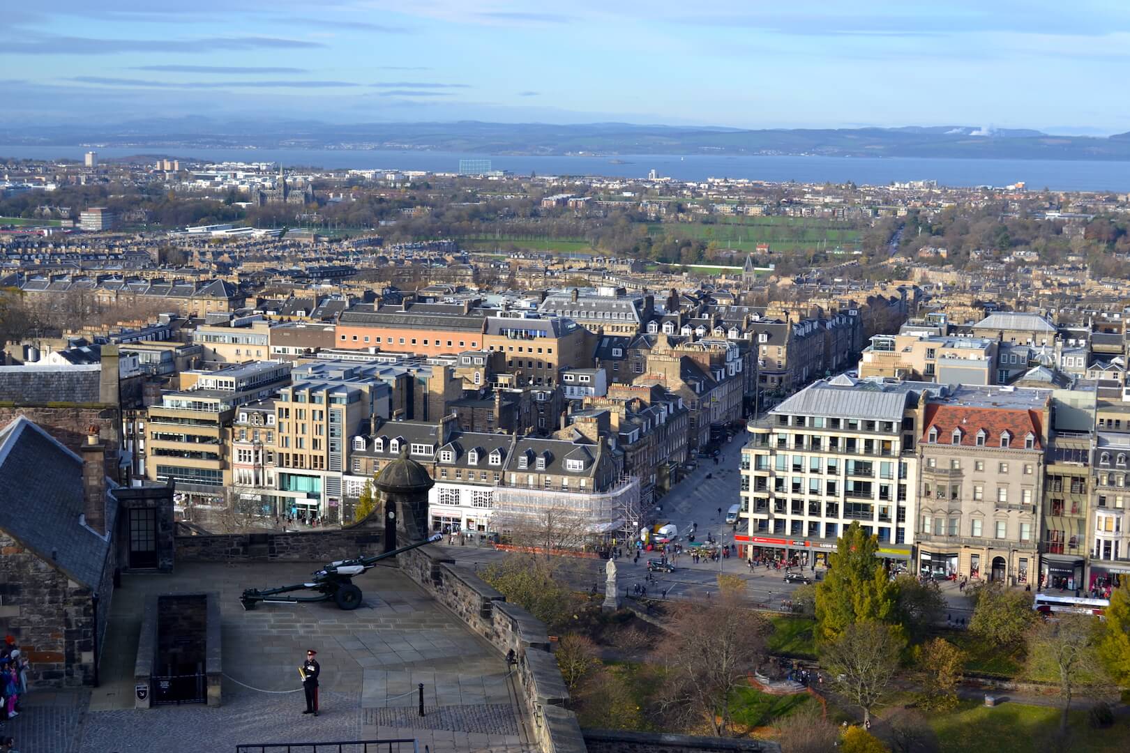 The view from Edinburgh Castle