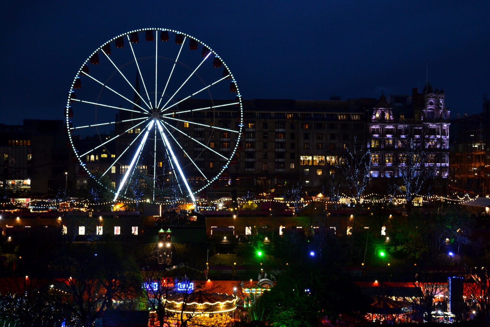 Ferris wheel at night