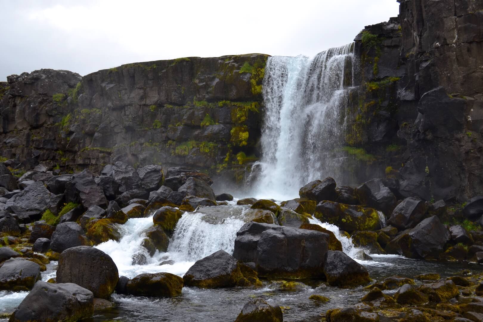 A waterfall in Iceland