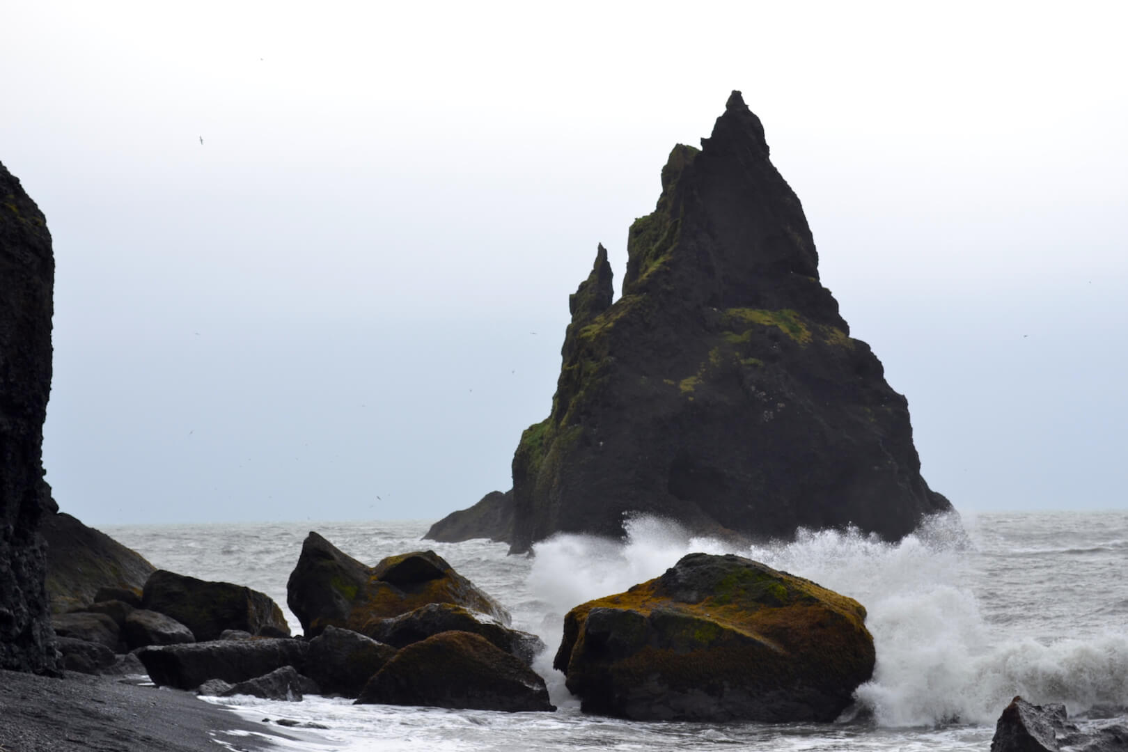 A black sand beach in Iceland