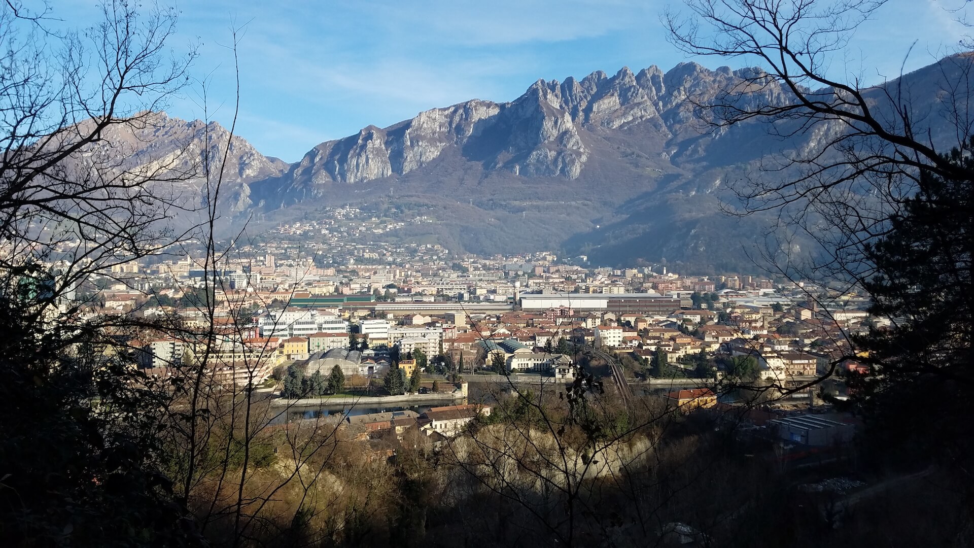 Mountains and Lake Como in Italy