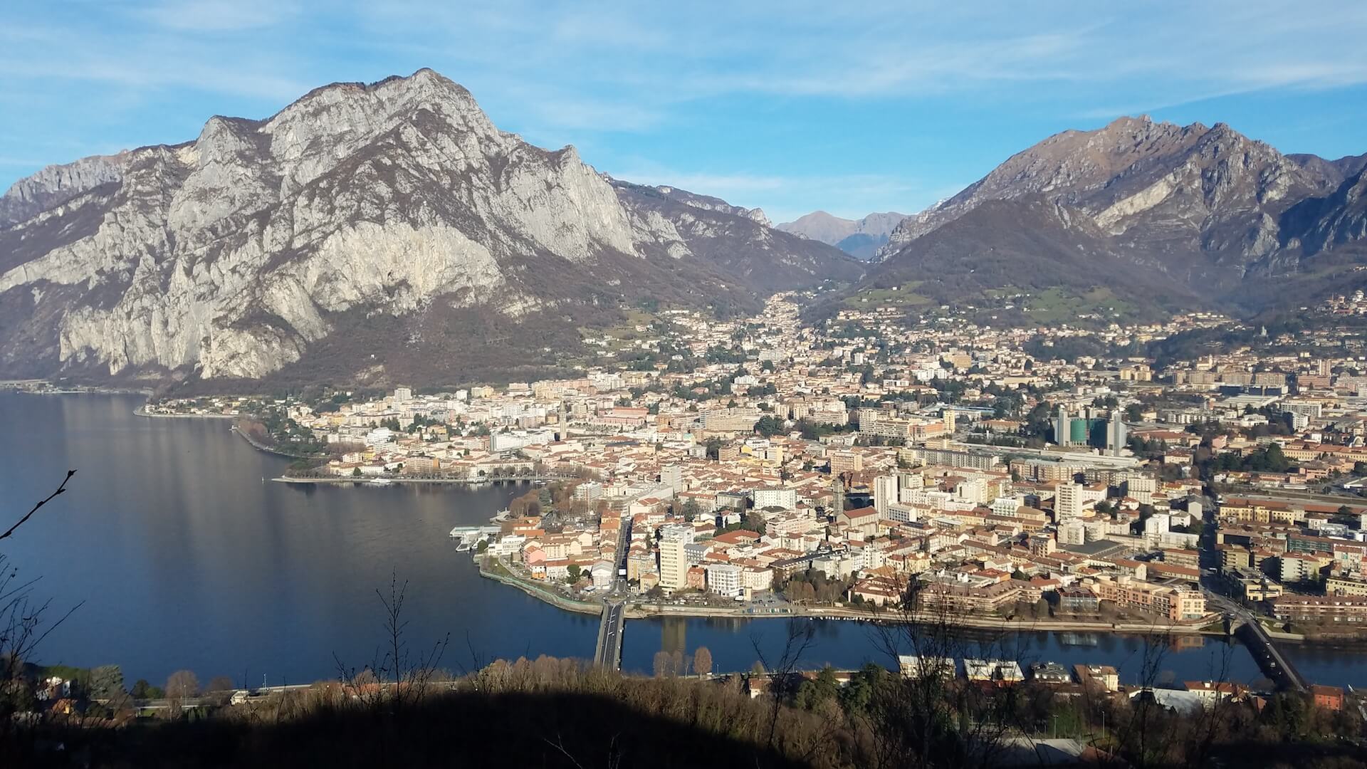 Mountains and Lake Como in Italy