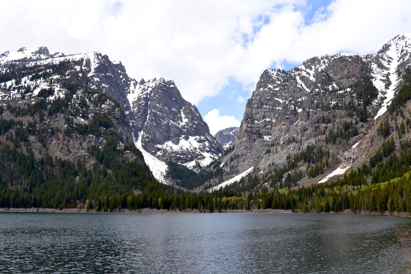 Snowy mountains in Grand Teton National Park