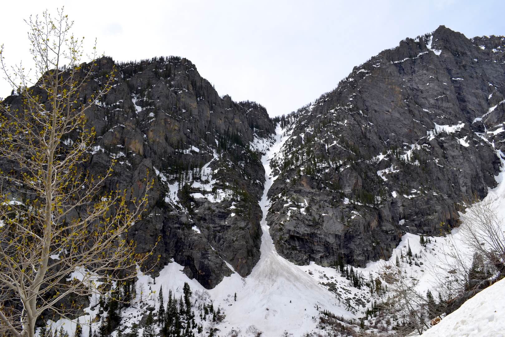 Snowy mountains in Grand Teton National Park